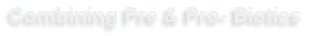 Combining Pre & Pro- Biotics 