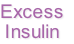 Excess
Insulin
